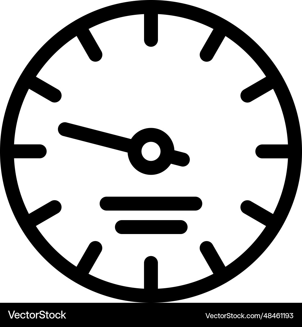 Tachometer icon linear dashboard panel gauge Tachometer icon linear dashboard panel gauge vector image