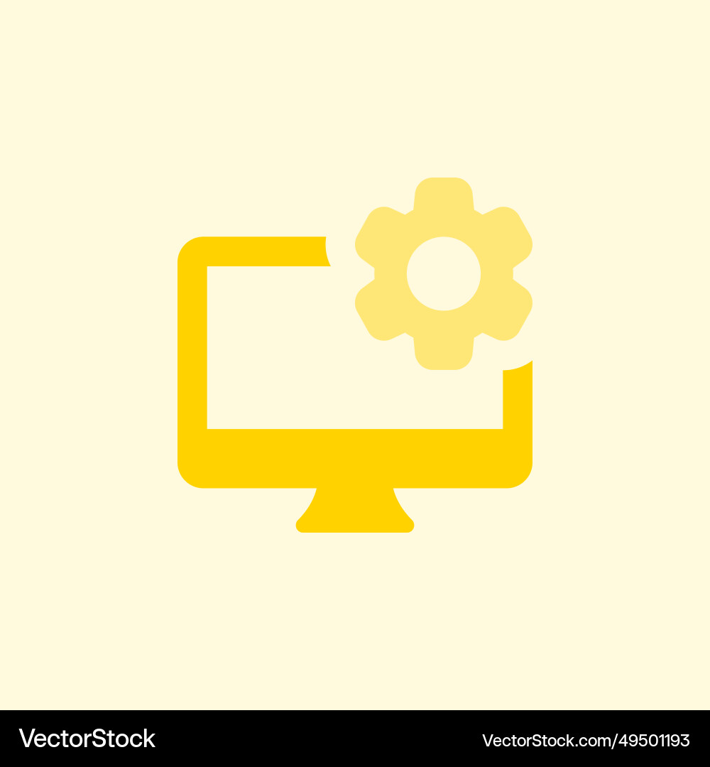Using configuration tool to updatedesktop Vector Image