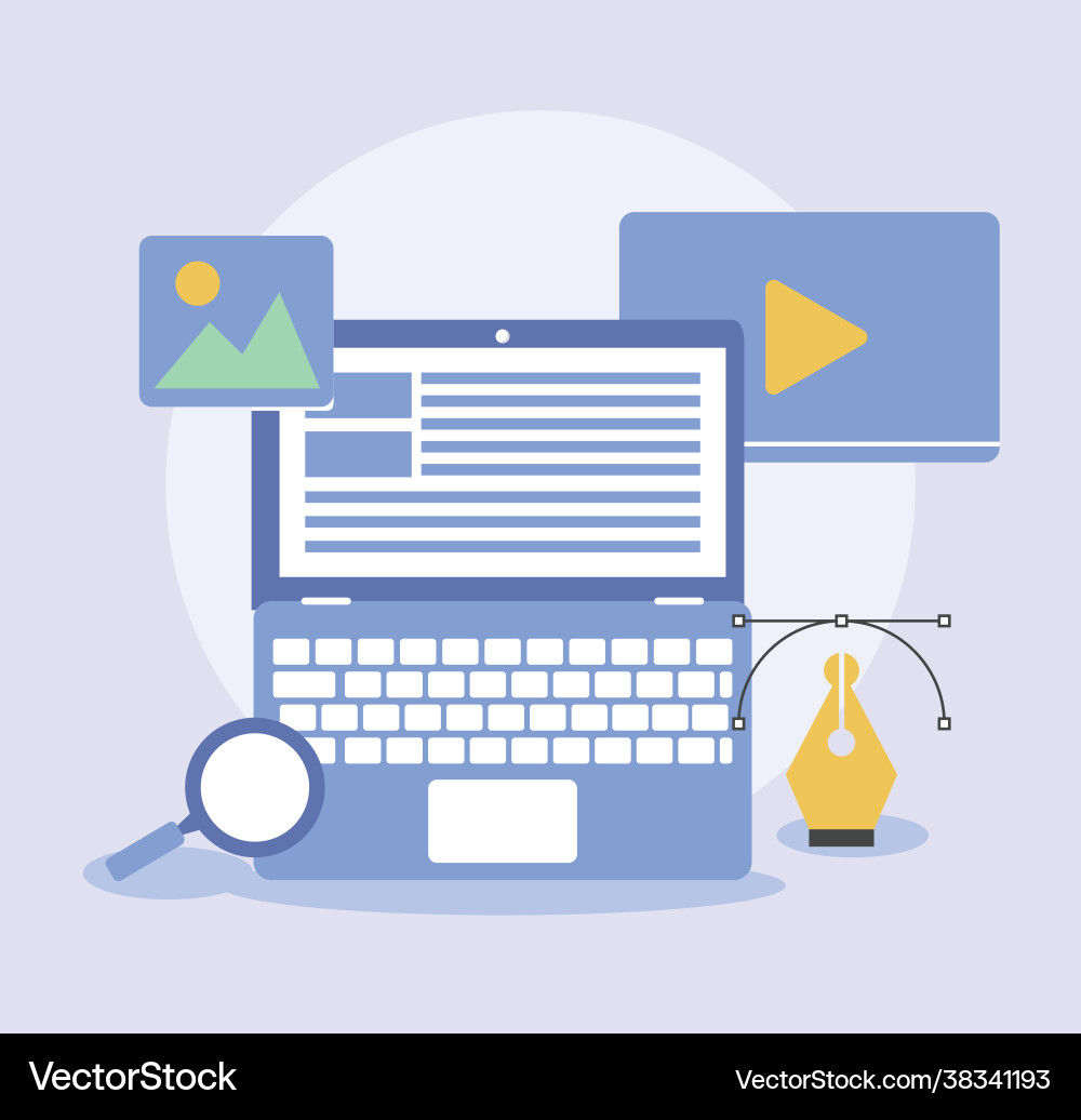 Web design articles Vector Image