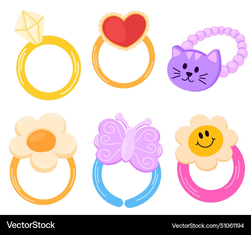 1793 rings set Royalty Free Vector Image - VectorStock