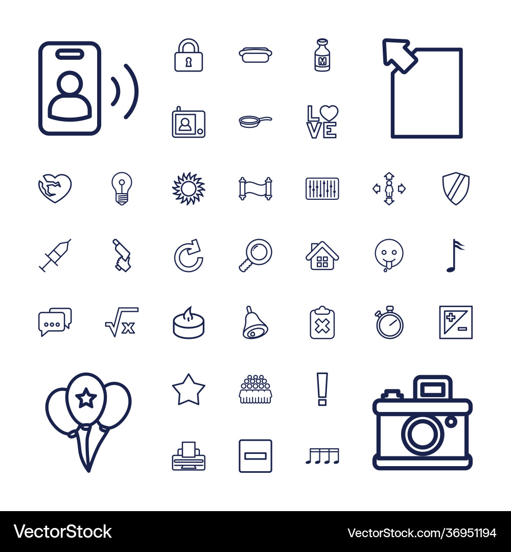37 button icons Vector Image