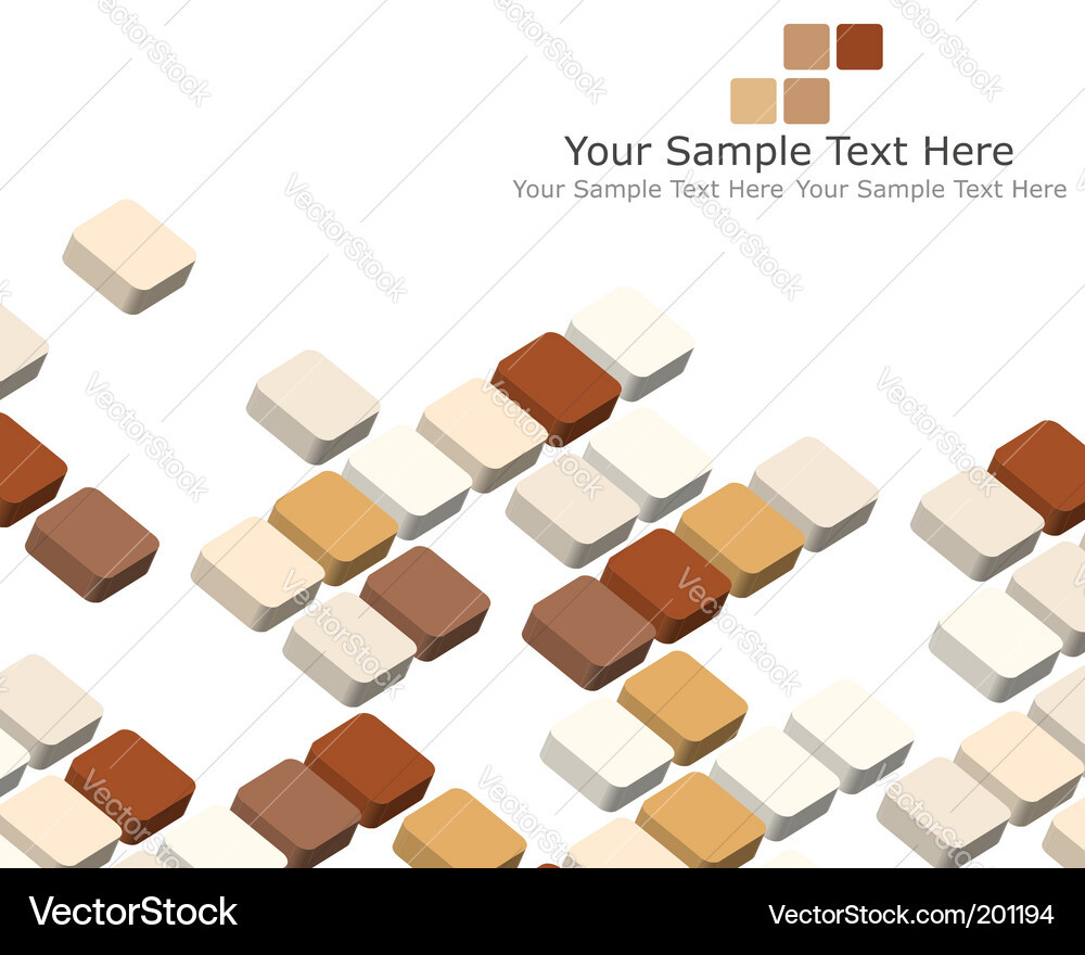Abstract 3D Checkered Background Vector Image