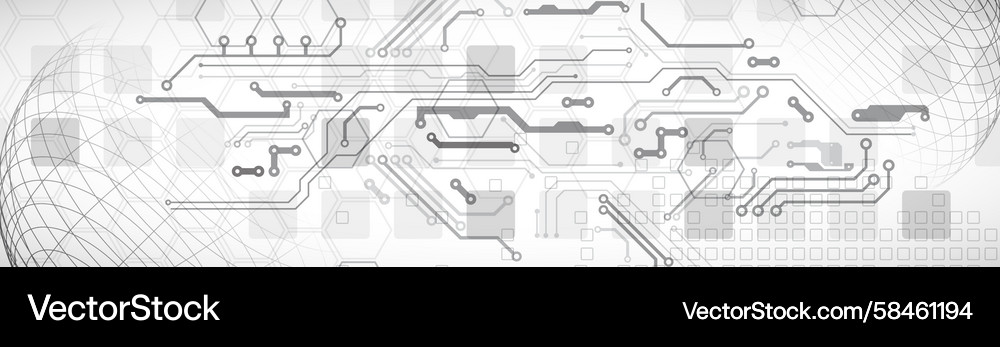Abstract Circuit Board Technology Background Vector Image