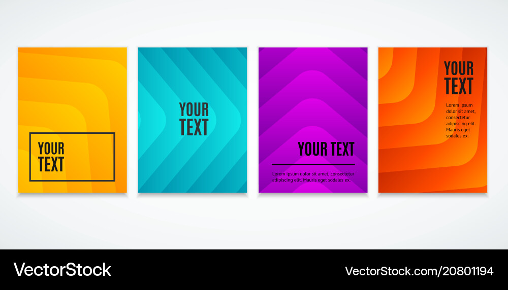 Abstract Color Card Layout vector image