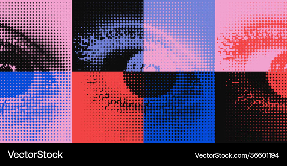 Abstract pattern with eyes transition effect vector image