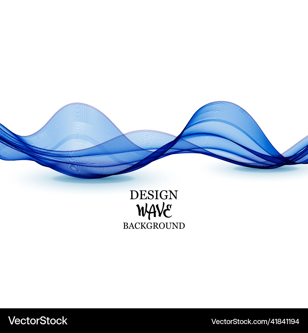 Blue abstract horizontal wave lines with shadow Blue abstract horizontal wave lines with shadow vector image