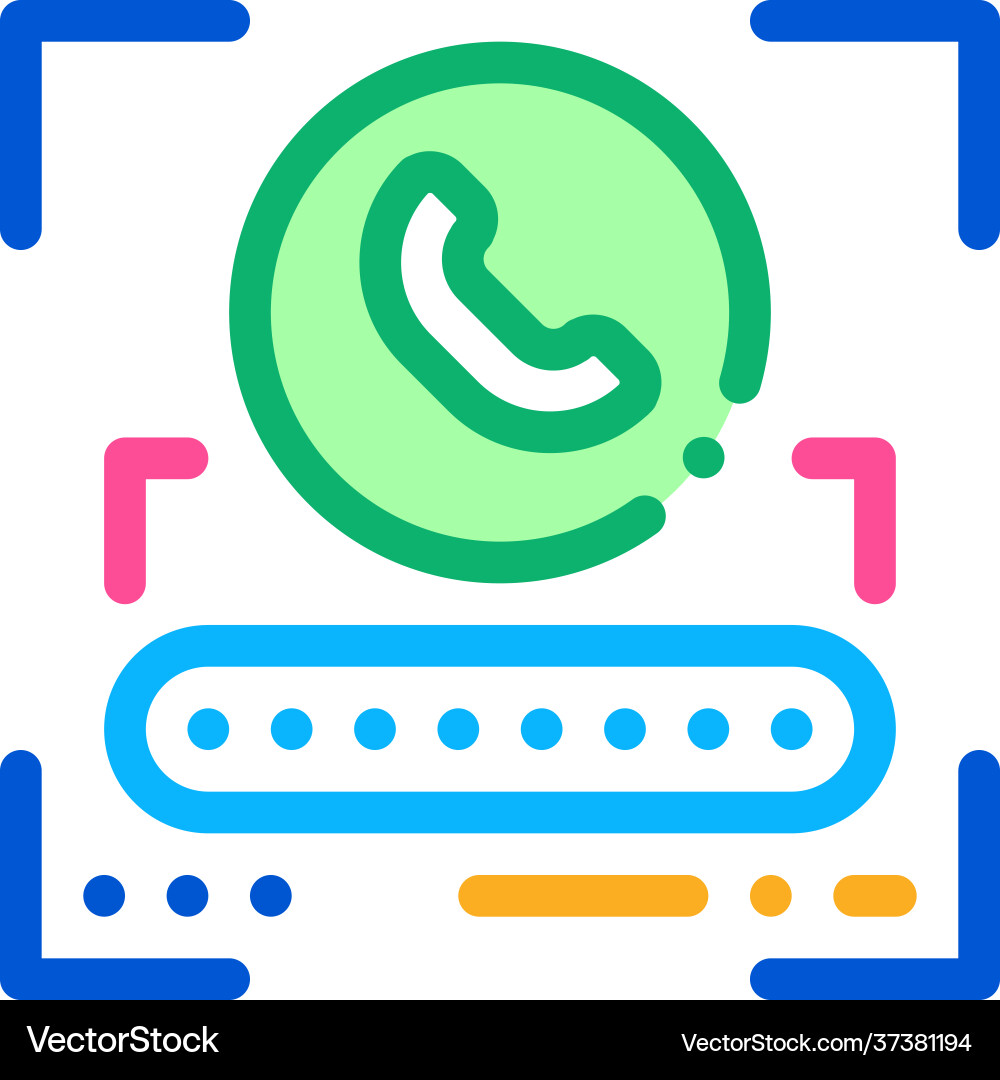 Call password for identity color icon Call password for identity color icon vector image