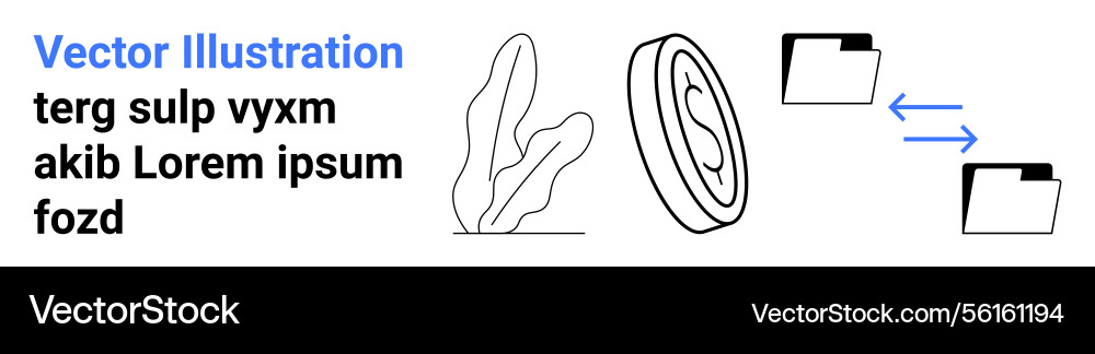 File sharing and data transfer with abstract Vector Image