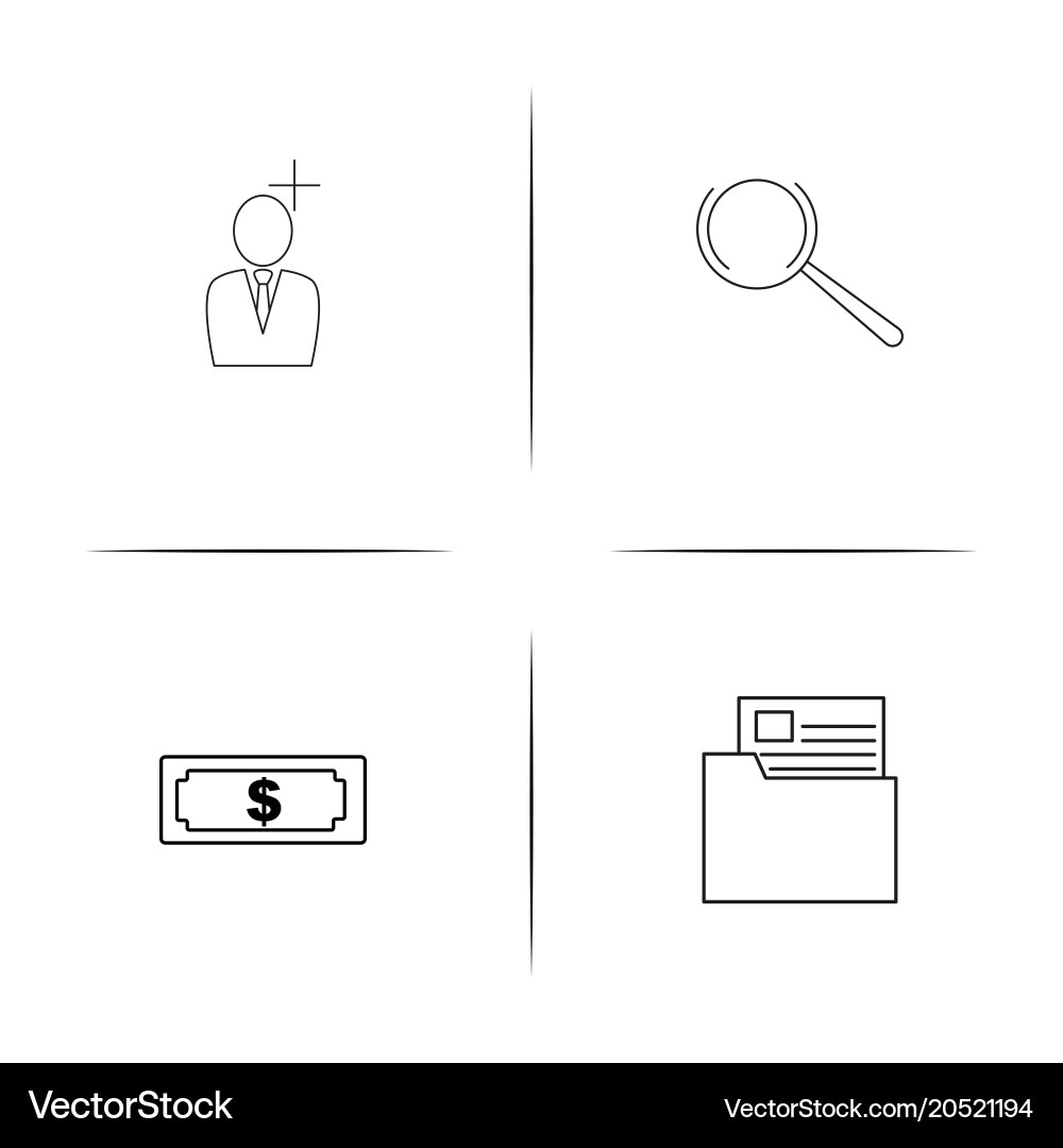 Internet of things simple linear icons set Vector Image