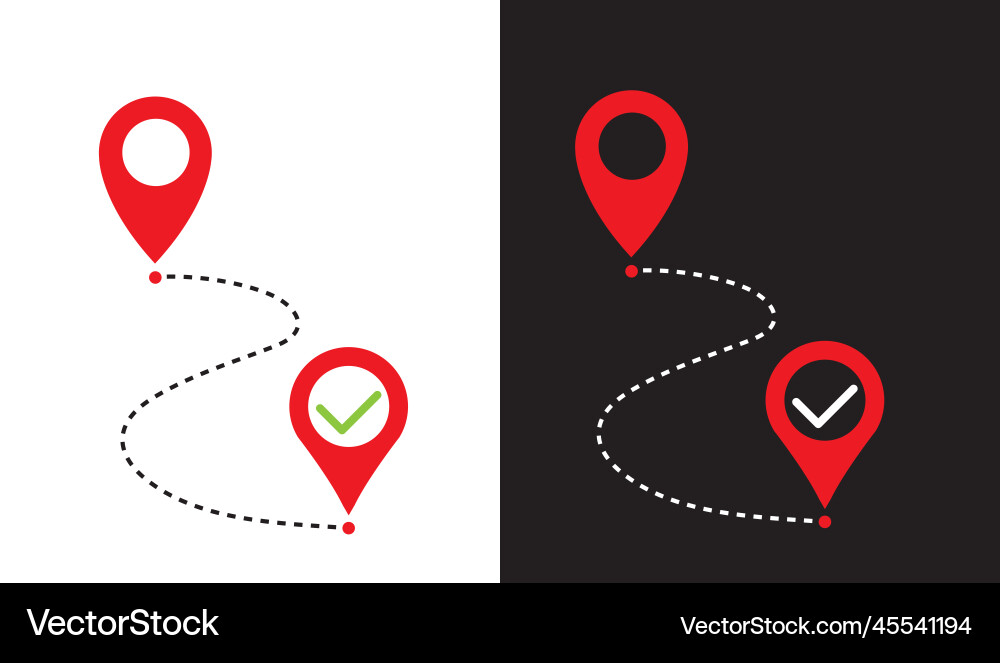 Map pin point icon color simple eps 8 Vector Image