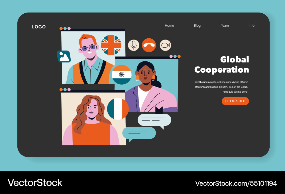 Remote work flat Remote work flat vector image