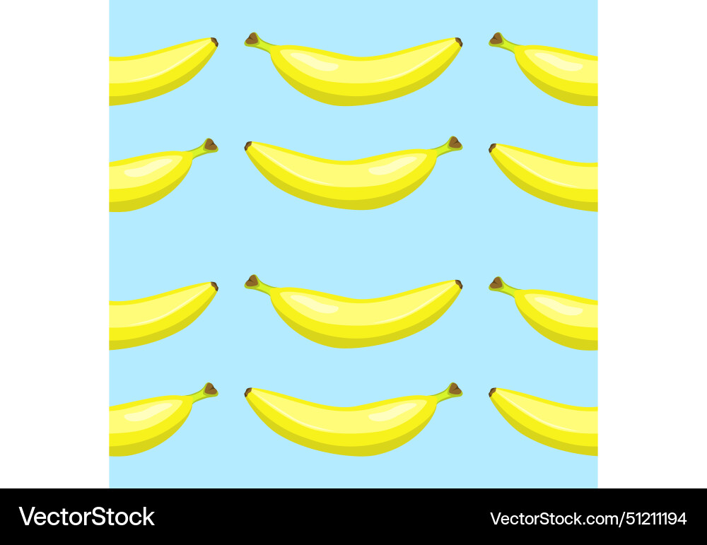 Seamless pattern with bananas in flat style Seamless pattern with bananas in flat style Vector Image