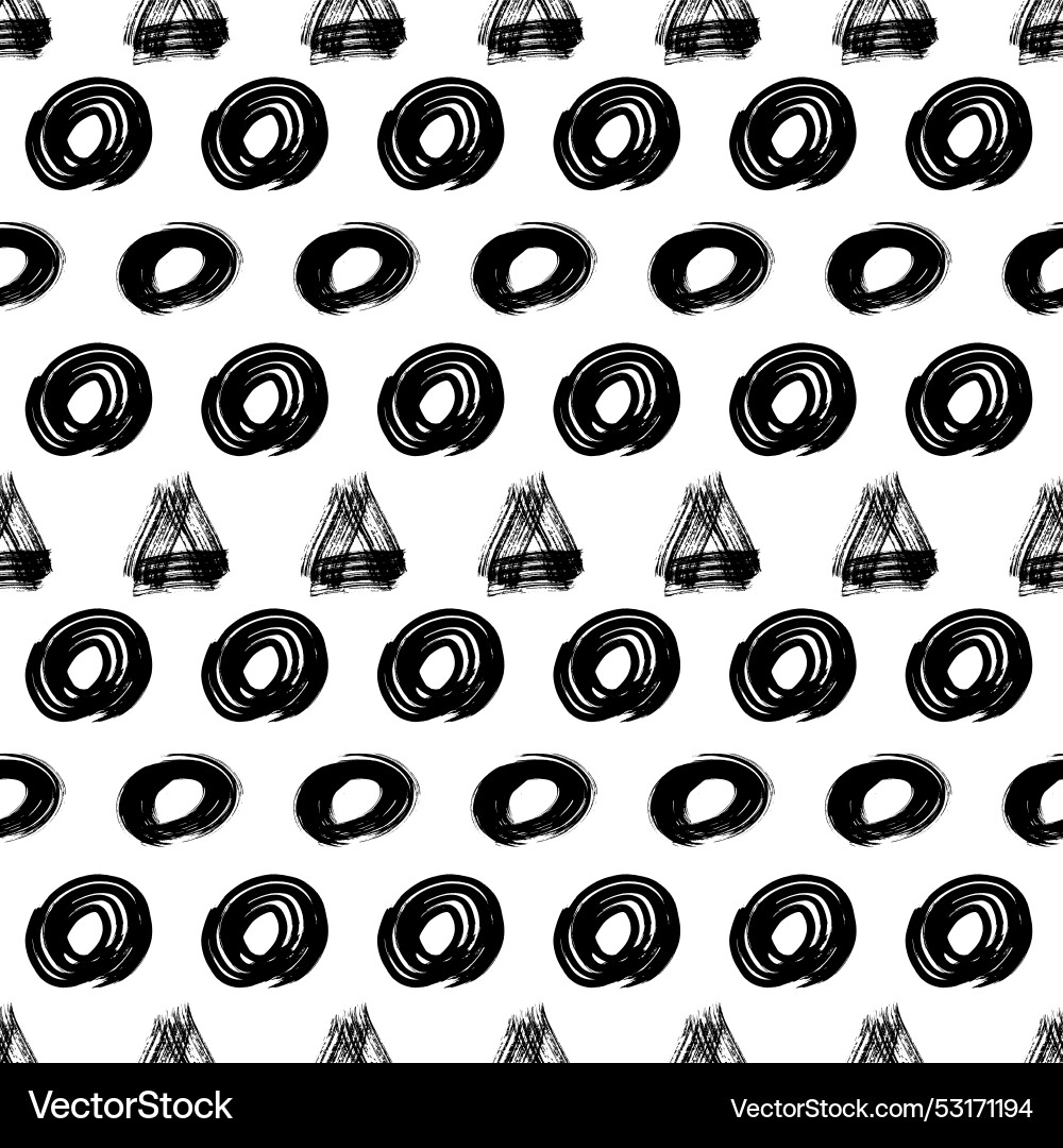 Seamless pattern with black triangle s Seamless pattern with black triangle s vector image