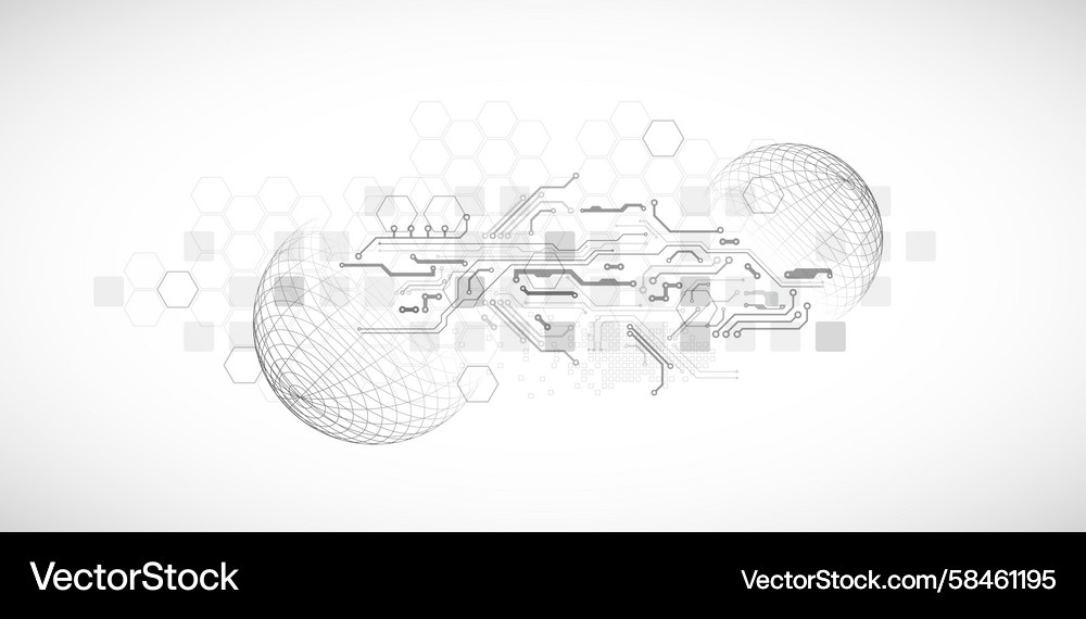 Abstract Circuit Technology Background Vector Image