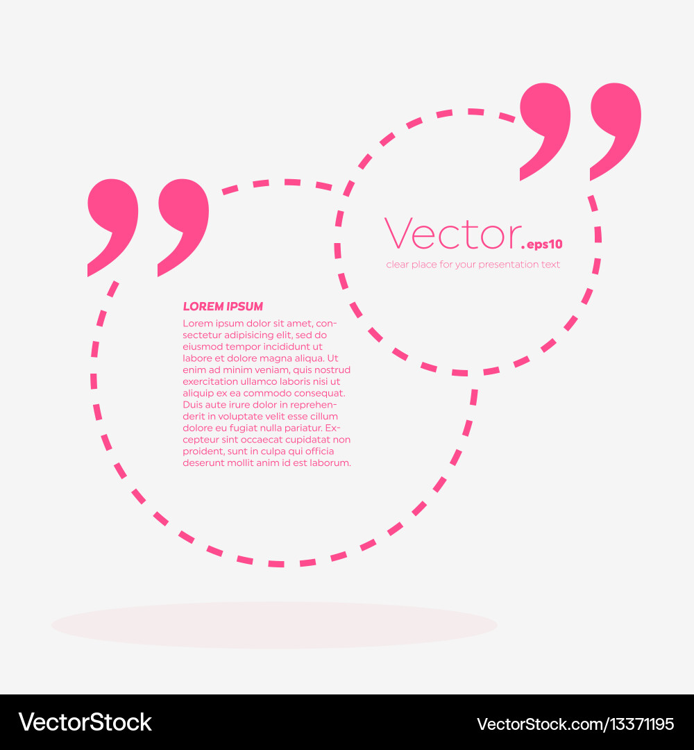 Abstract concept empty speech square quote Vector Image