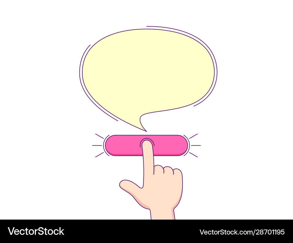 Call to action with copy space for text cartoon Call to action with copy space for text cartoon vector image