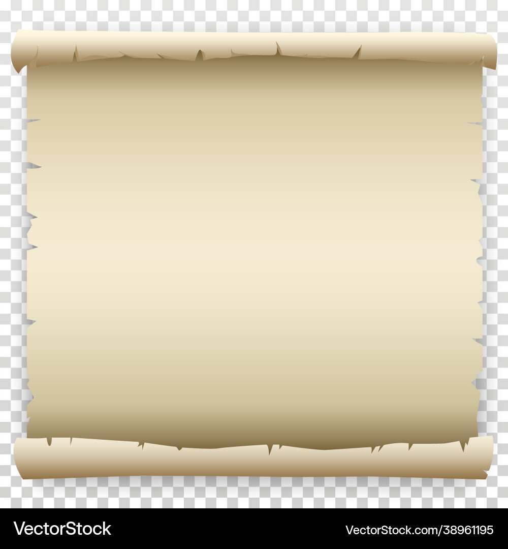 Empty old paper scroll with torn crumpled edges Vector Image