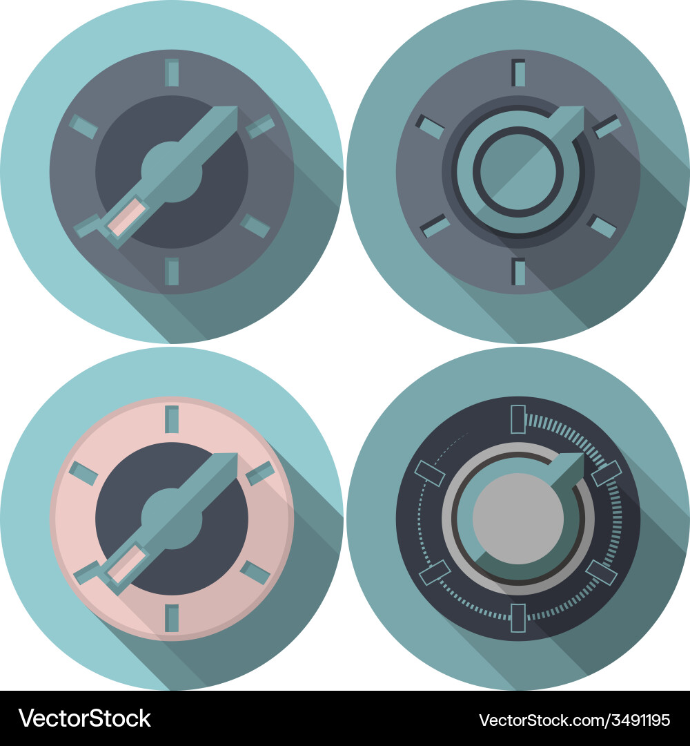 Flat icons collection for switcher Vector Image