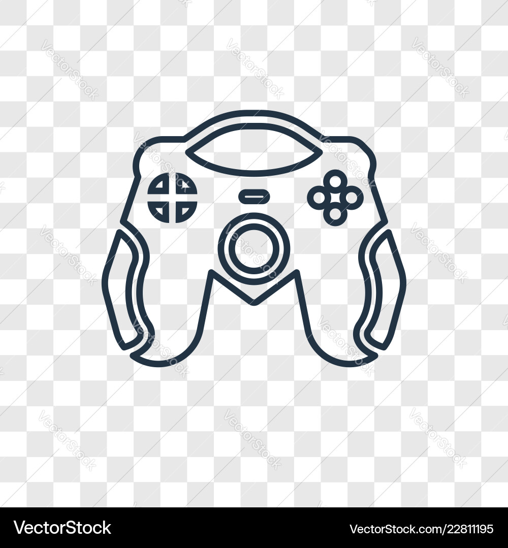 Game controller concept linear icon isolated Game controller concept linear icon isolated vector image