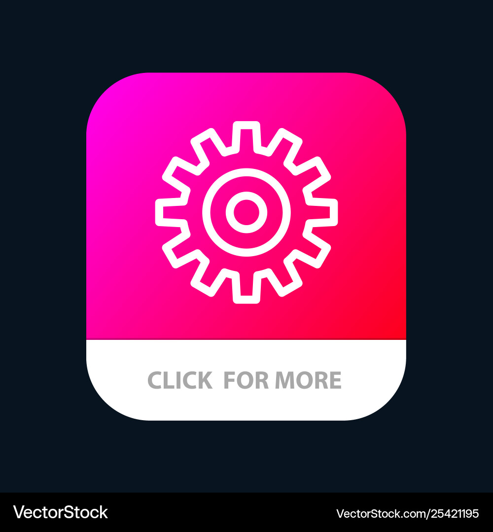Gear setting wheel cogs mobile app button android Gear setting wheel cogs mobile app button android Vector Image