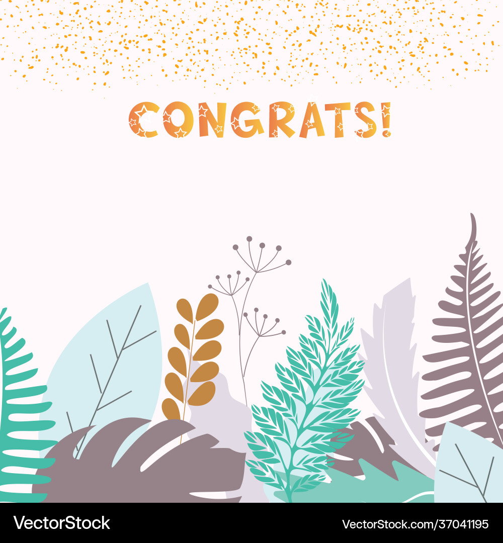 Greeting card congratulations Greeting card congratulations vector image
