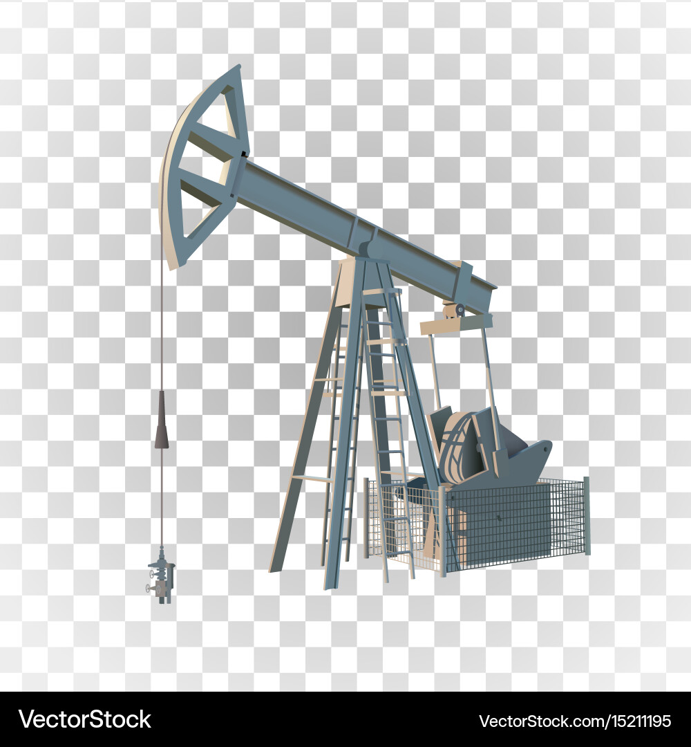 Petroleum rig oil drill isolated image Royalty Free Vector