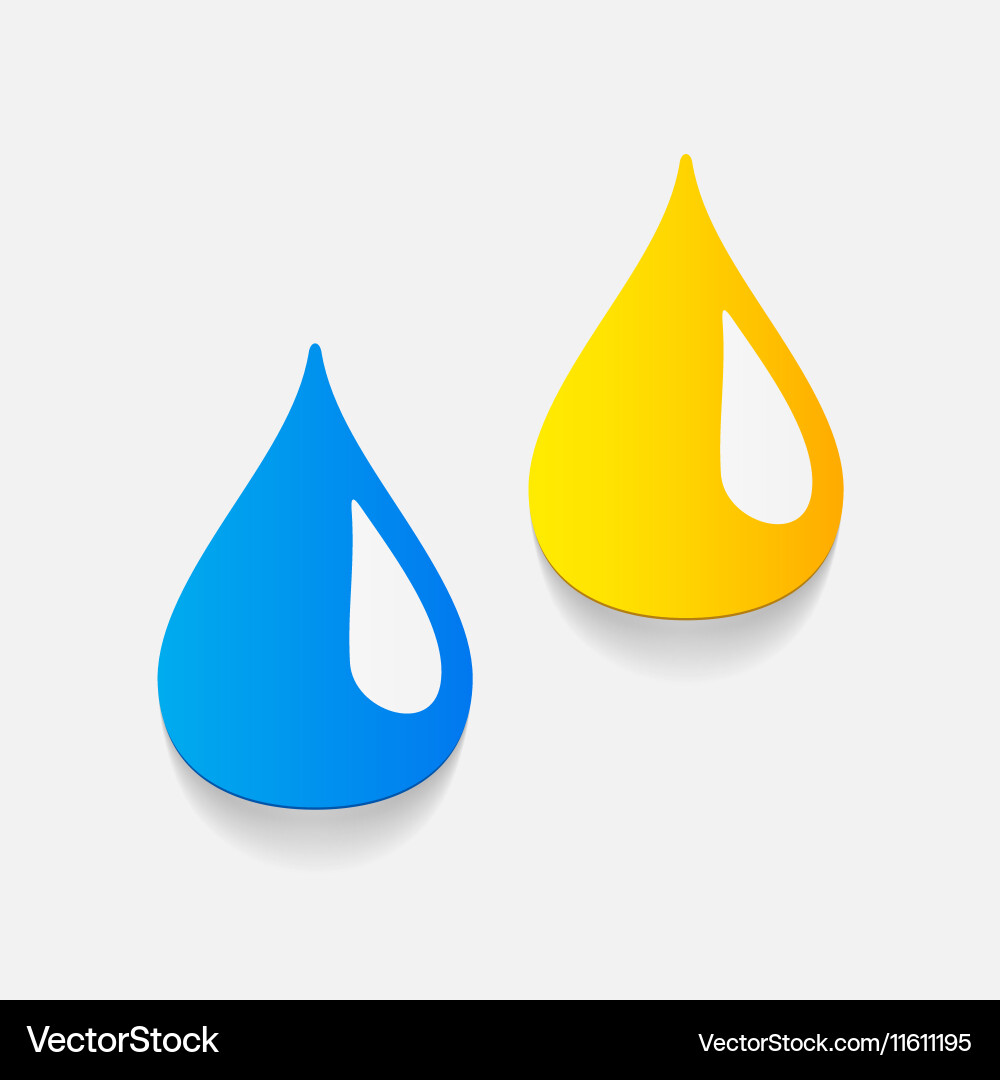 Realistic design element drop Vector Image