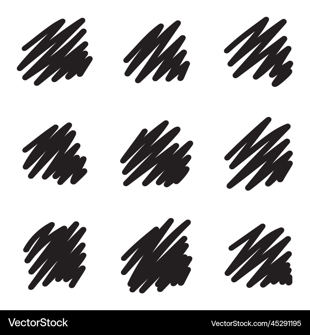 Schwarze künstlerische scribble Umriss Hand gezeichnet Marker Schwarze künstlerische scribble Umriss Hand gezeichnet Marker vektorbild