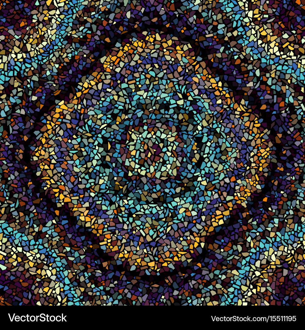 Seamless mosaic art pattern vector image