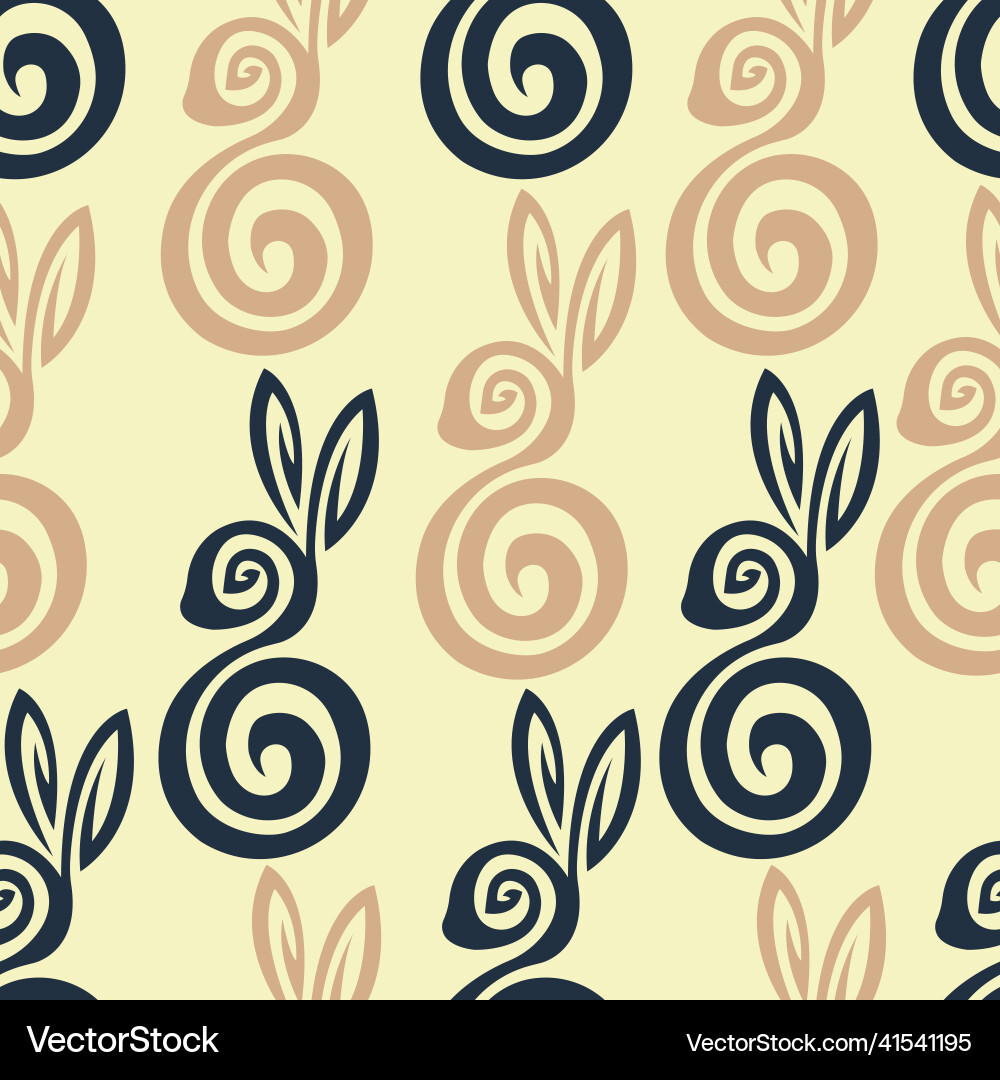 Seamless pattern with multi-colored rabbits Vector Image