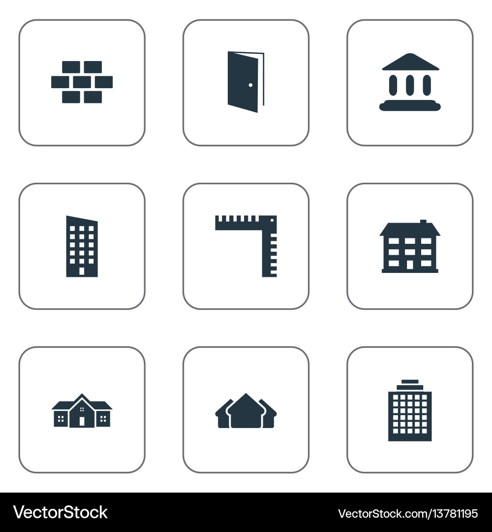 Set of simple structure icons Vector Image