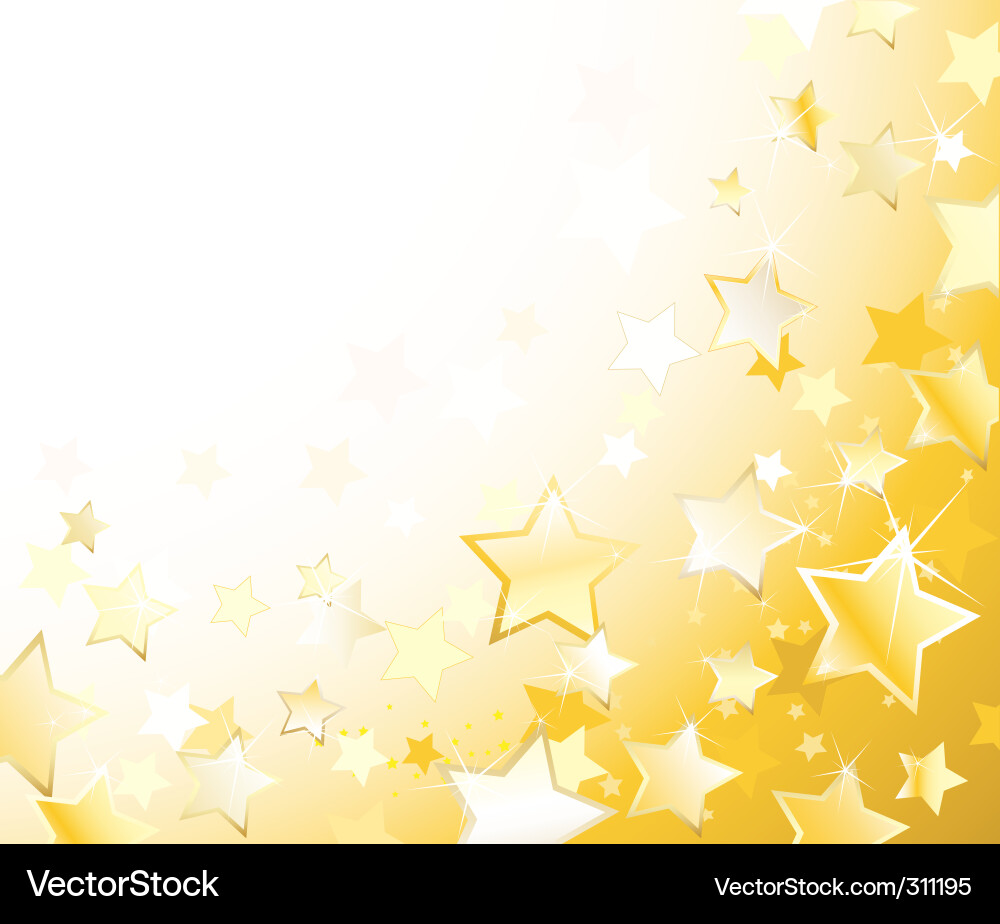 Sparkling Gold Star Background Vector Image