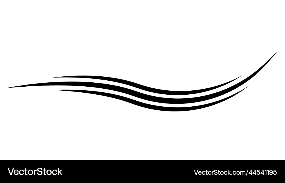 Swish swash ribbon pattern icon abstract design Vector Image