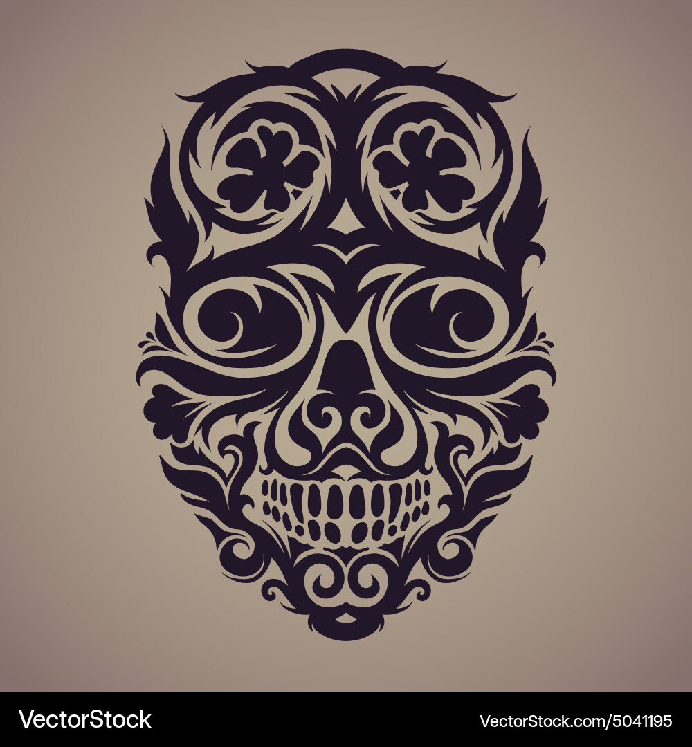 Tribal Skull Ornament vector image