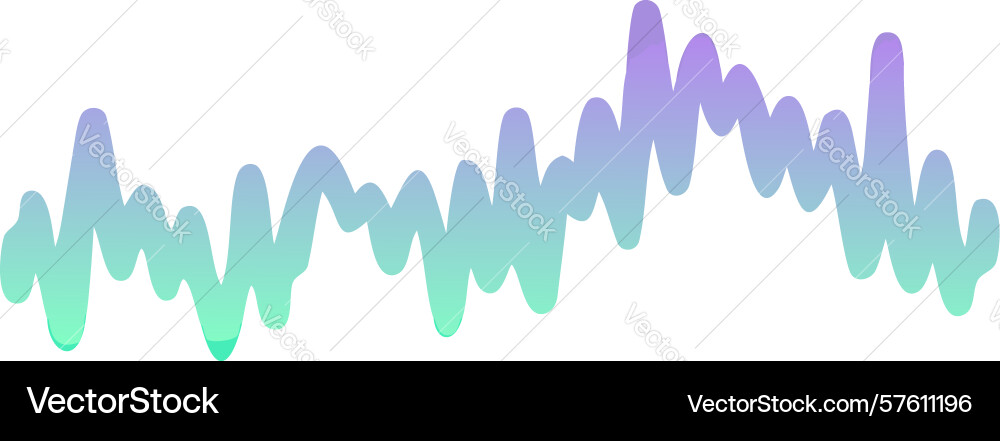 Abstract audio waveform design generative vector image