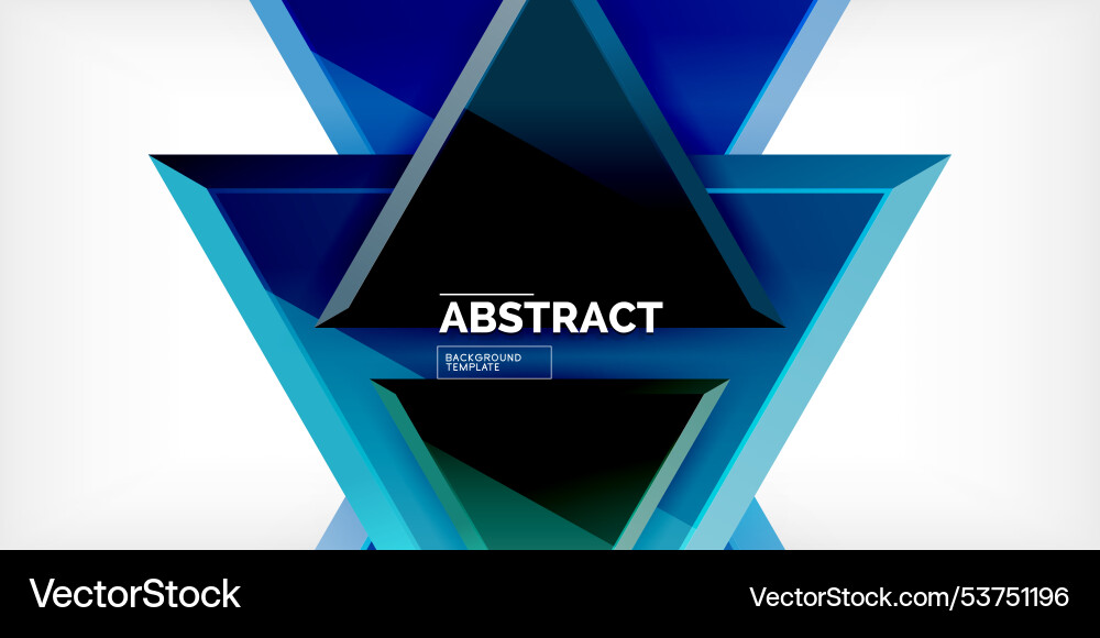 Abstract background - colorful triangles with 3d Vector Image