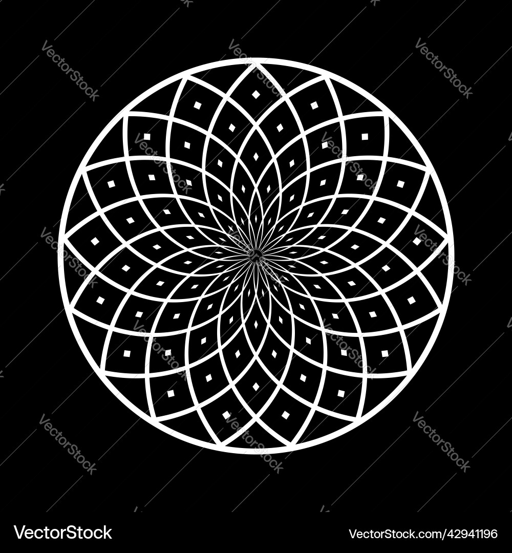 Abstract geometric circle pattern round design vector image