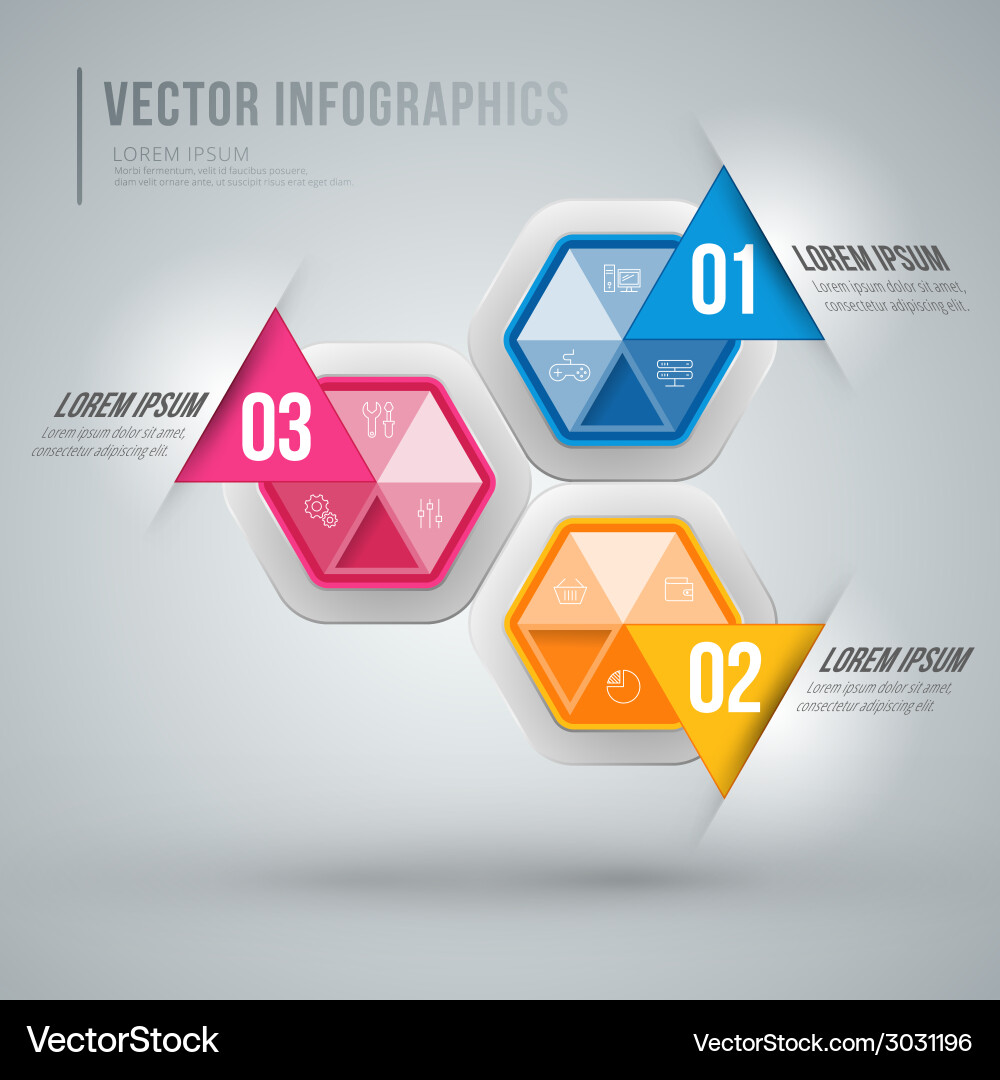 Abstract infographic design workflow layout vector image