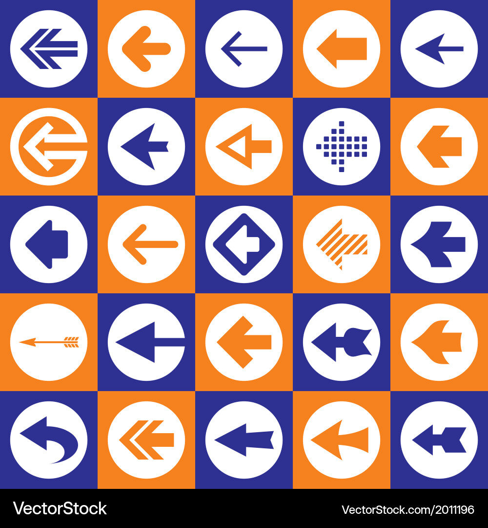 Arrow Icon Set - Navigation Vector Image