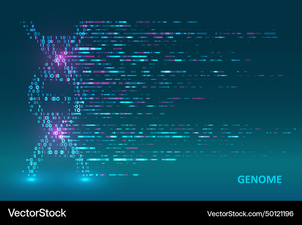 Big genomic data visualization Big genomic data visualization vector image