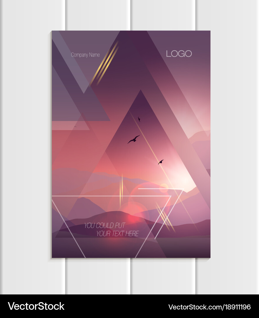 Brochure a5 or a4 format abstract uneven Vector Image