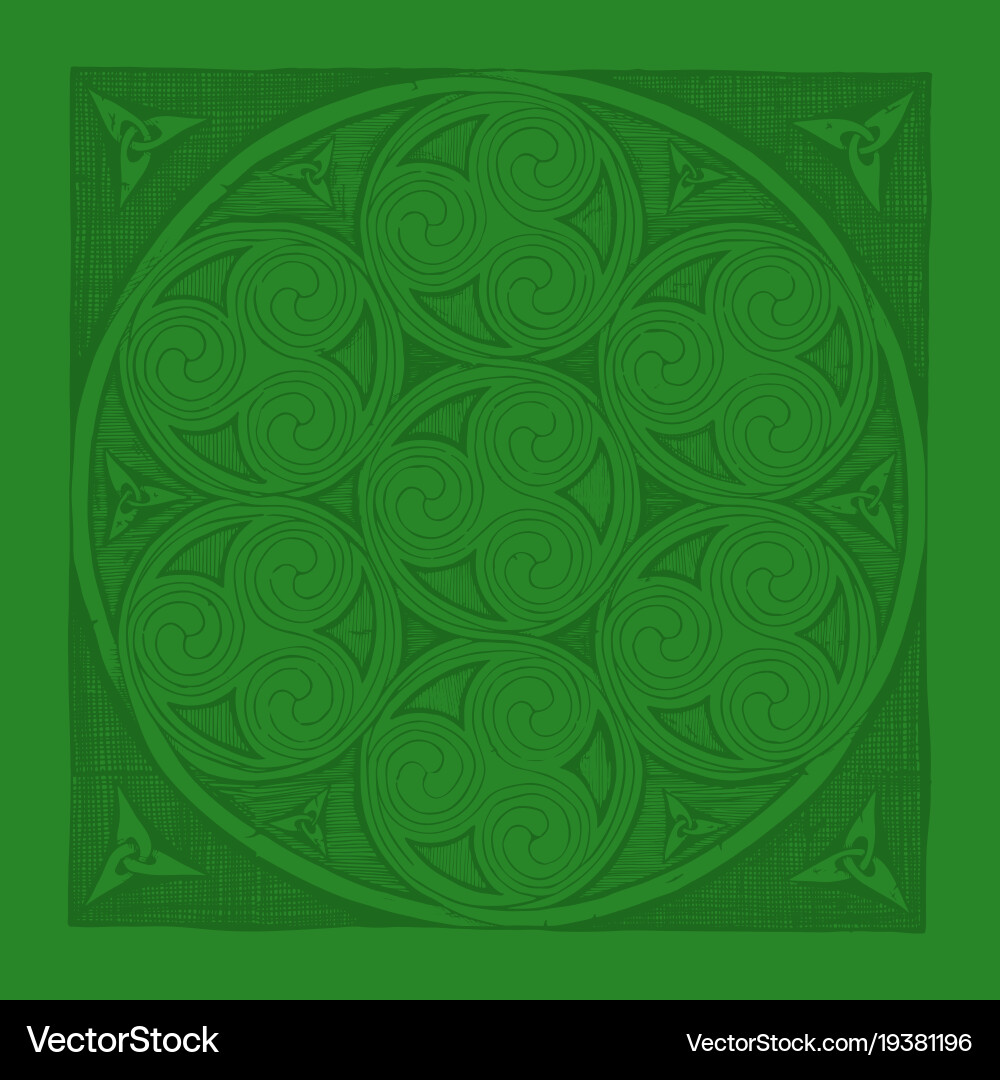 Celtic Knot Spiral Pattern Vector Image