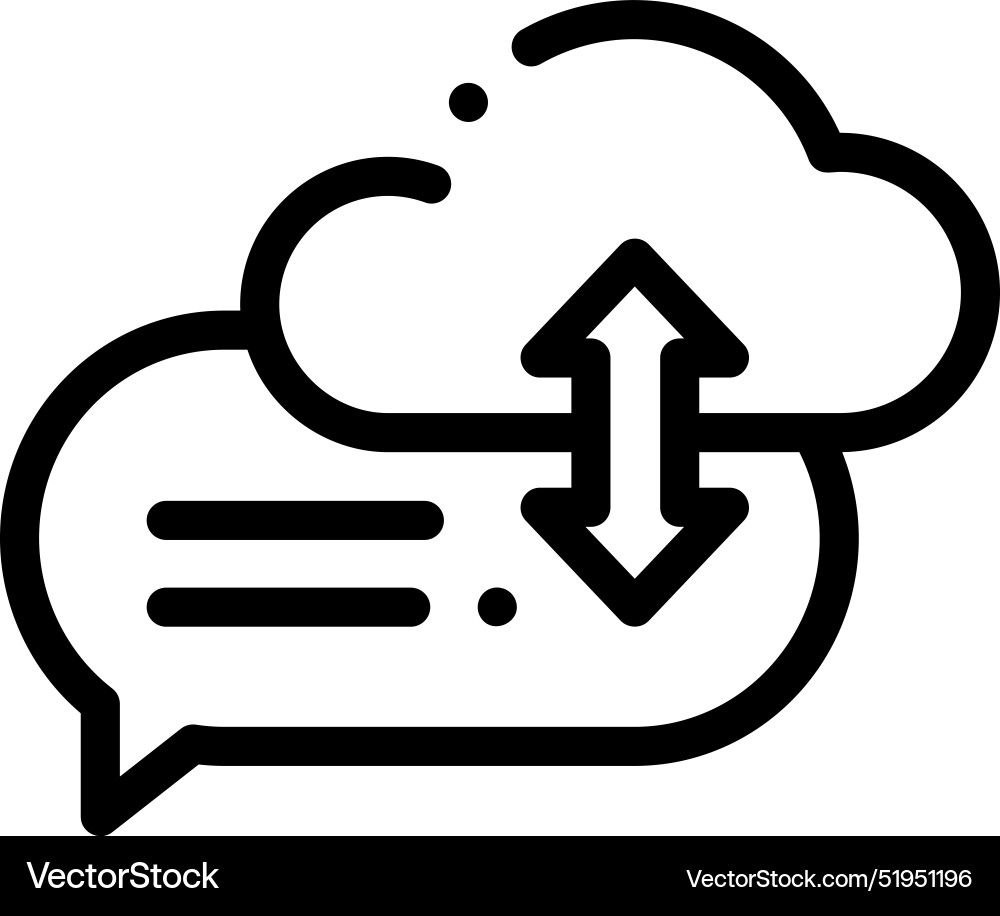 Chat icon thin linear style design isolated Chat icon thin linear style design isolated Vector Image