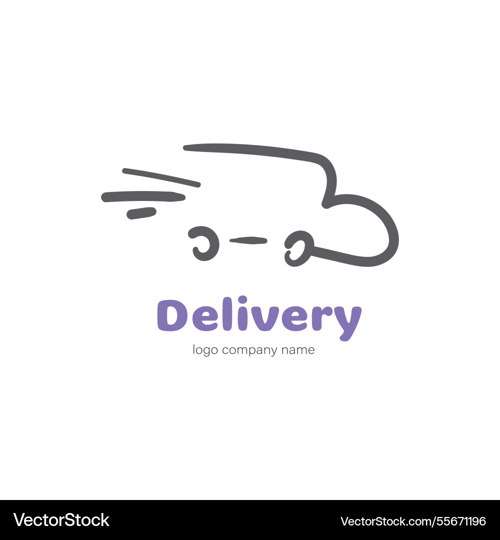 Delivery car logo for transportation Delivery car logo for transportation vector image