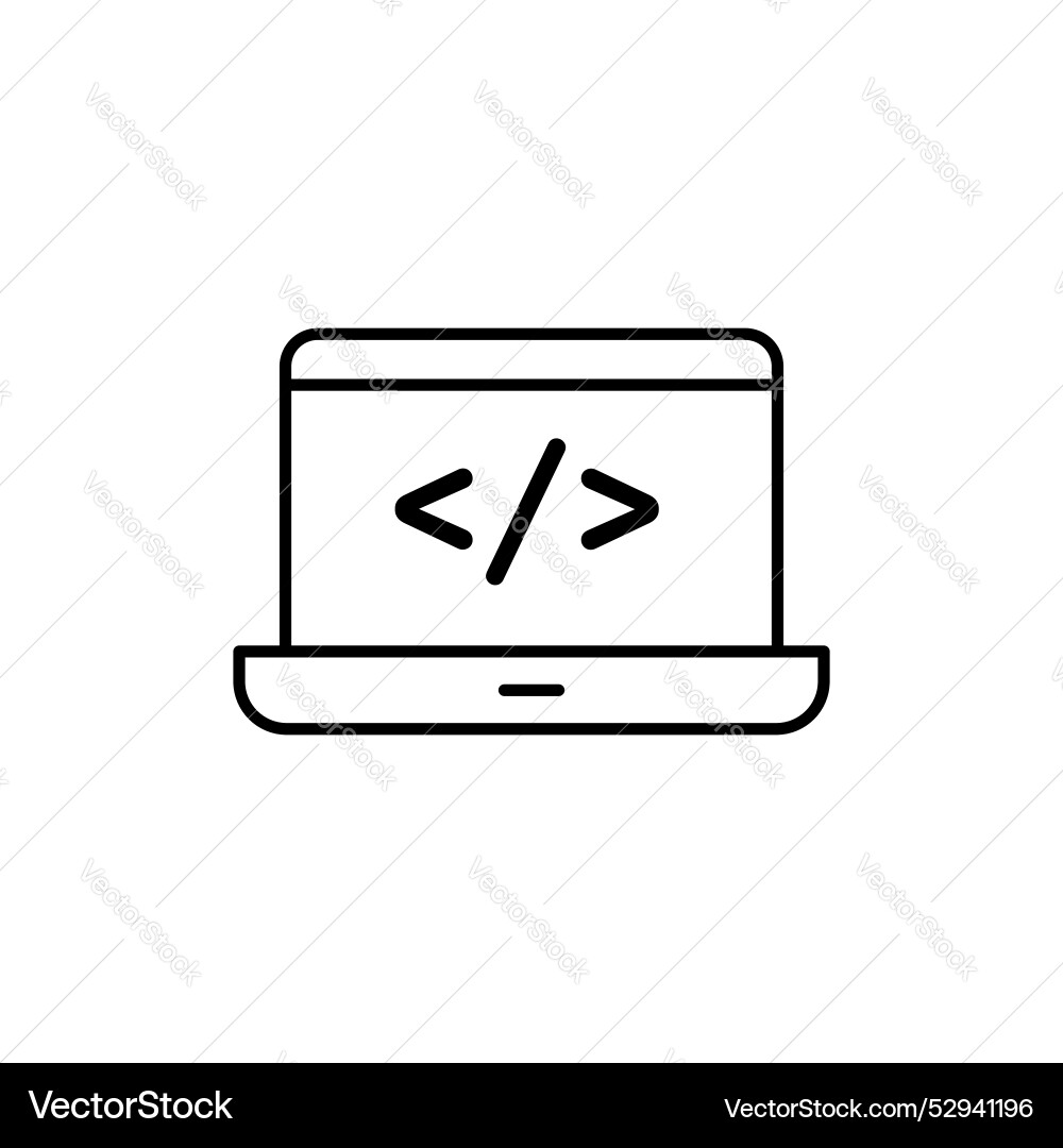 Display code icon vector image