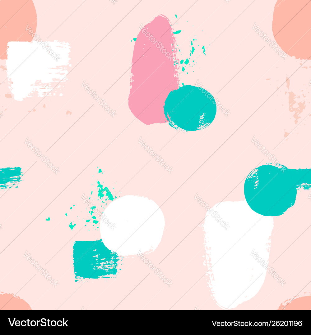 Hand drawn seamless pattern with textured circles Hand drawn seamless pattern with textured circles vector image