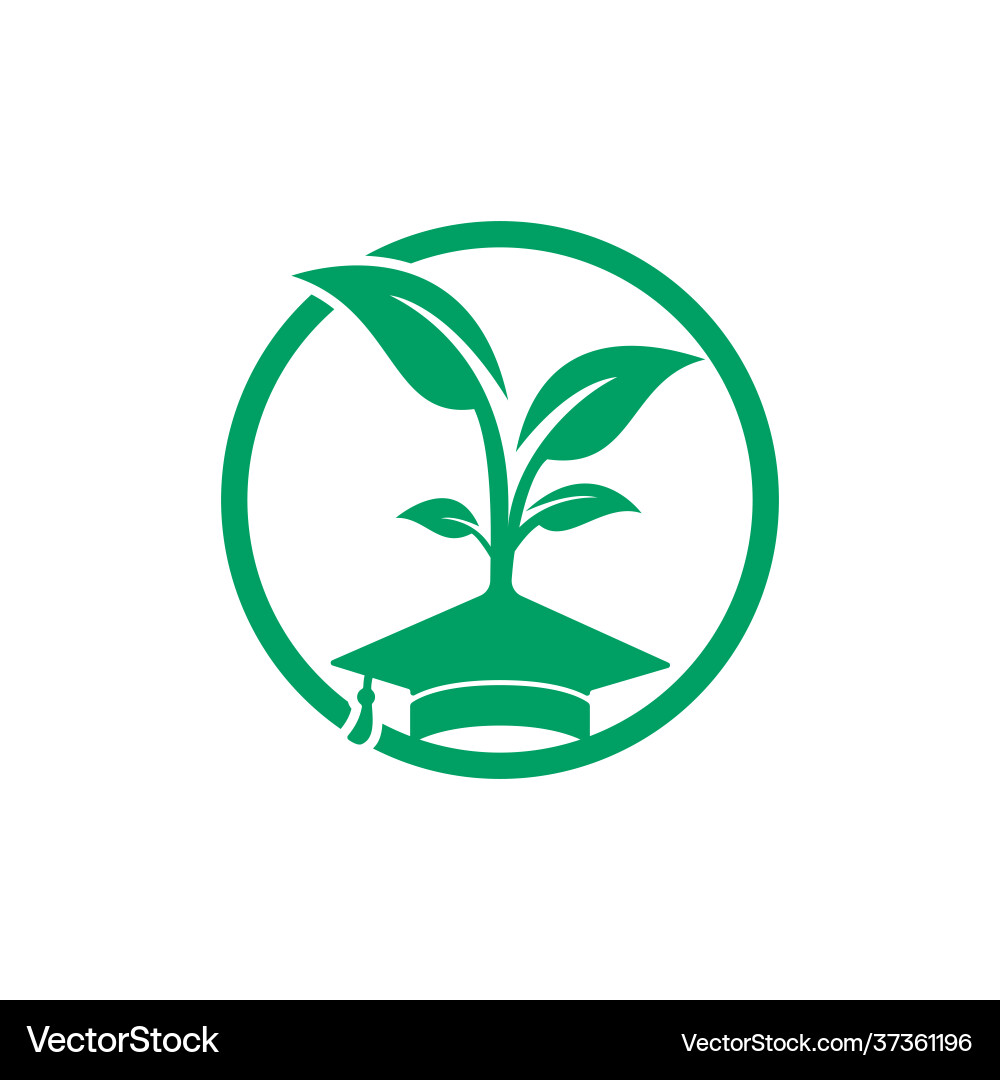 Kreative moderne Natur Bildung Logo Design Kreative moderne Natur Bildung Logo Design vektorbild