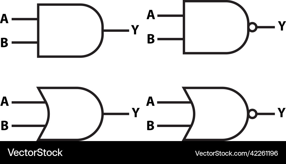Logic gate and nand icon Vector Image