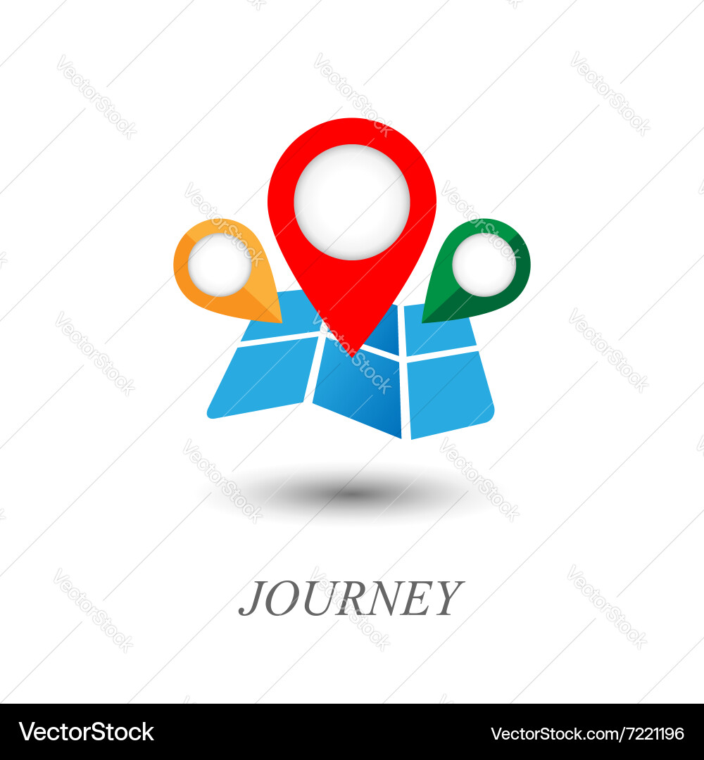 Map and pointer icon vector image
