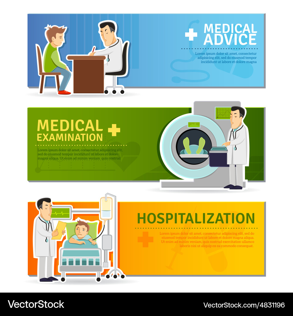 Medical Banner Set - Healthcare & Consultation Vector Image